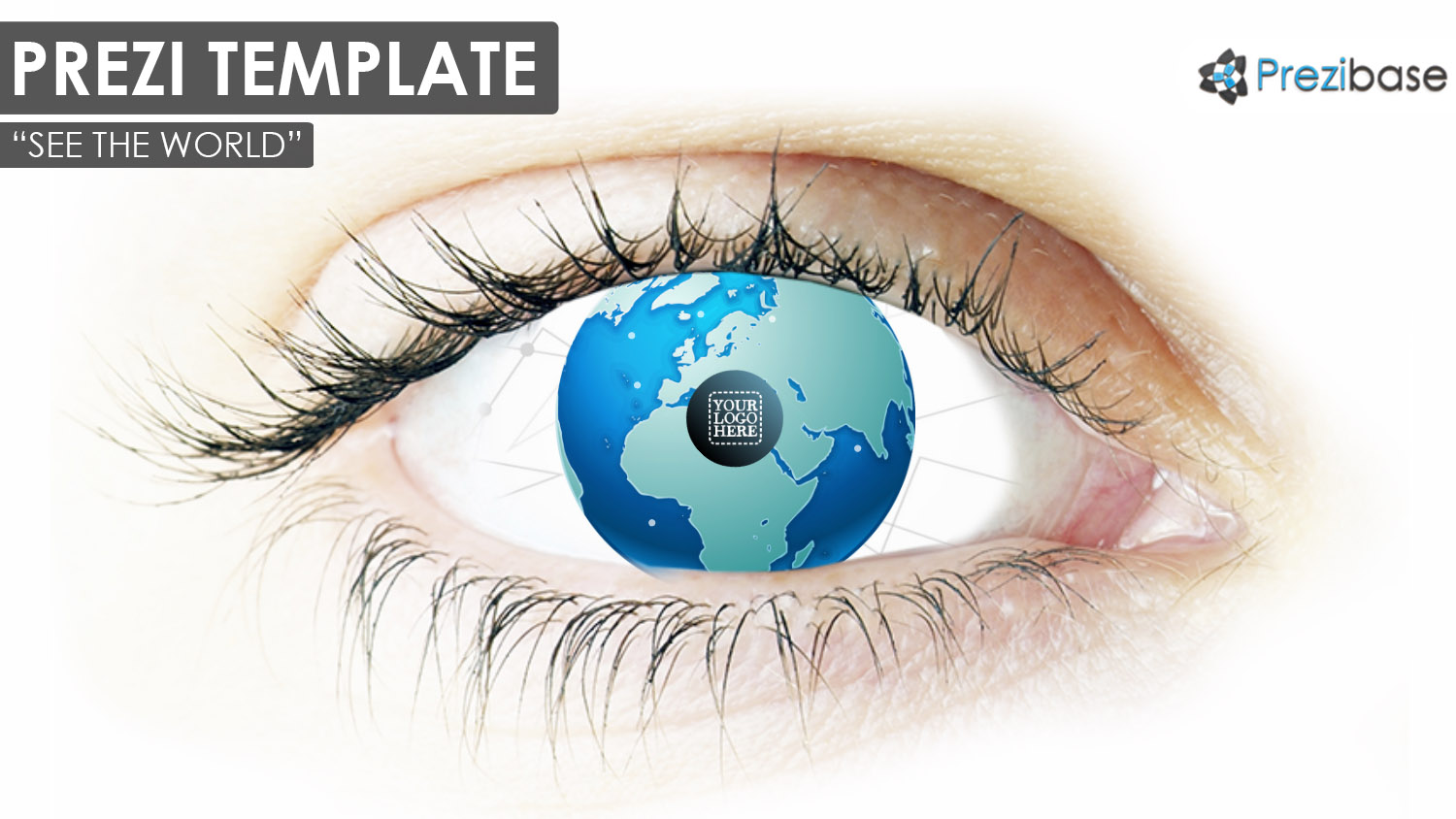 creative world in human eye planet earth globe prezi template creative