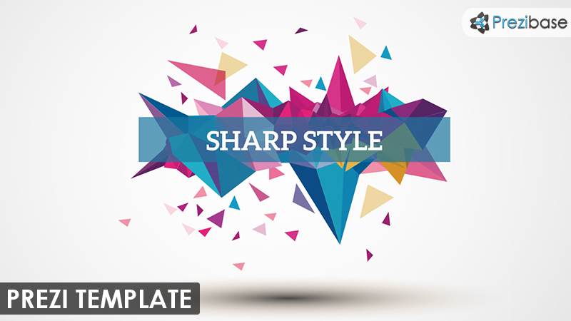 abstract colorful shapes prezi template