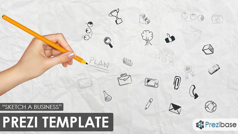 sketch a business idea startup prezi template company