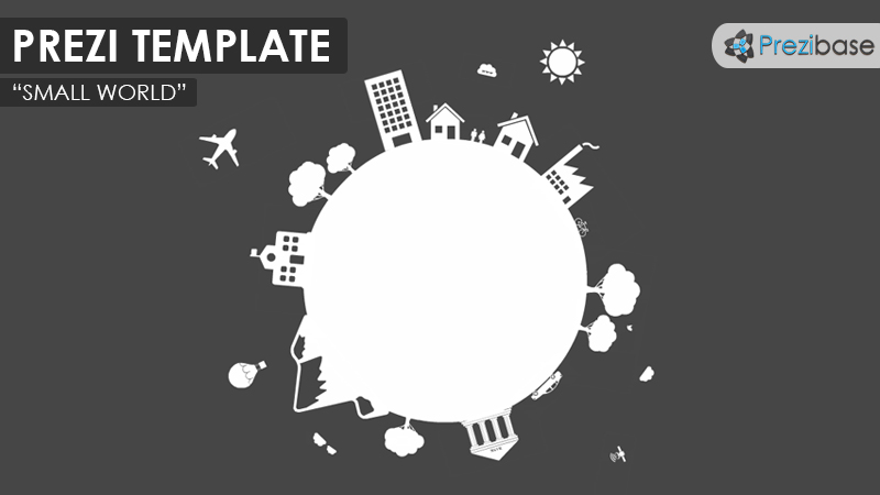 small world earth planet 3d illustration prezi template