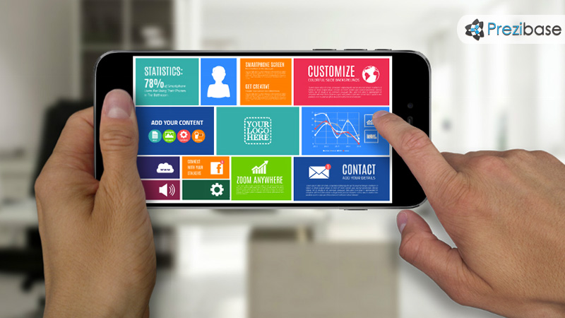 iphone display layout presentation template for technology