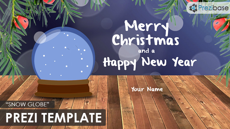snow globe christmas prezi template