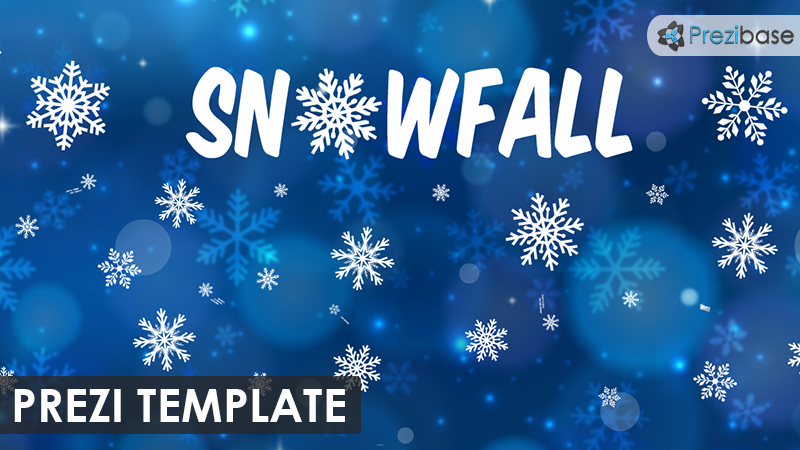 snowfall winter animated prezi template