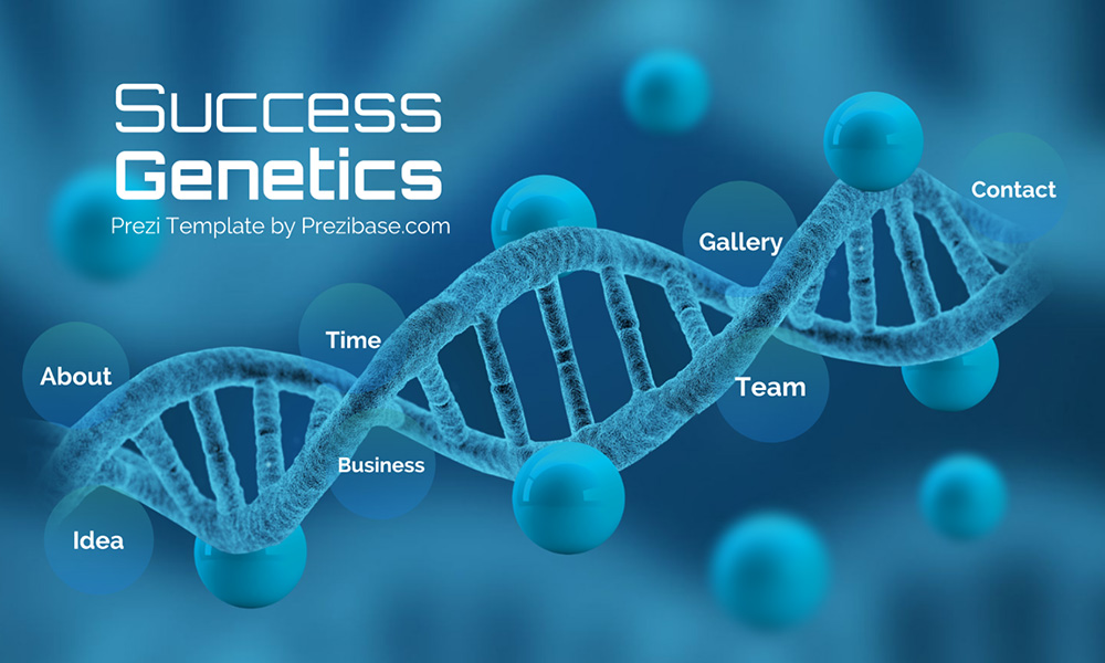 3D medical biology DNA creative genes success prezi next presentation template