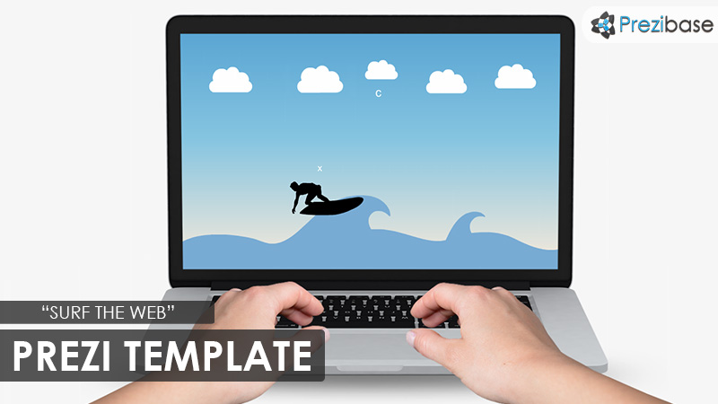 surf the web online prezi template laptop