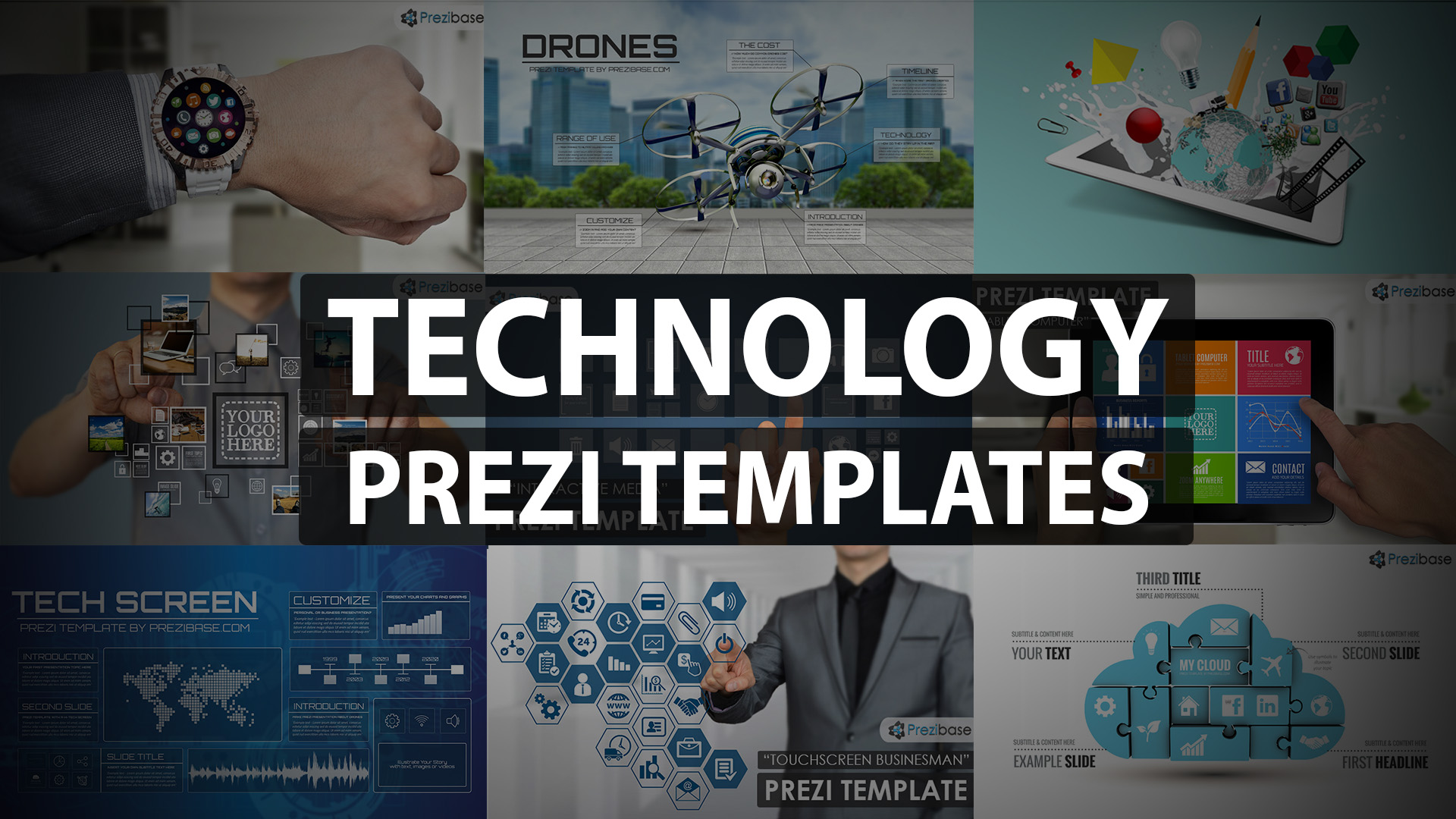 Technology, IT and internet prezi templates for presentations