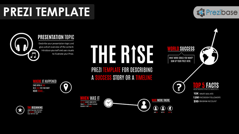 timeline path graph milestones prezi template