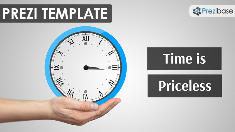 time animated clock prezi template business school
