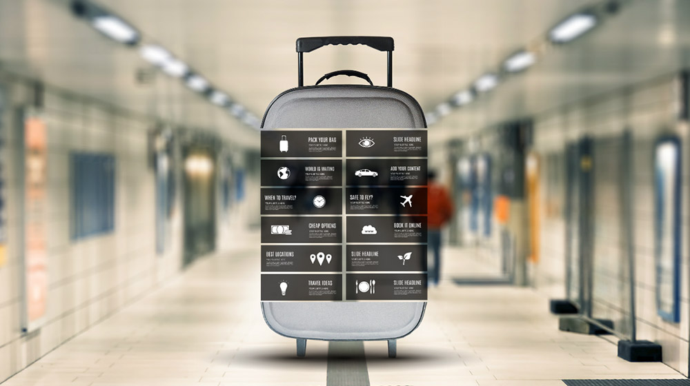 Traveling and Tourism prezi presentation 3D infographic template