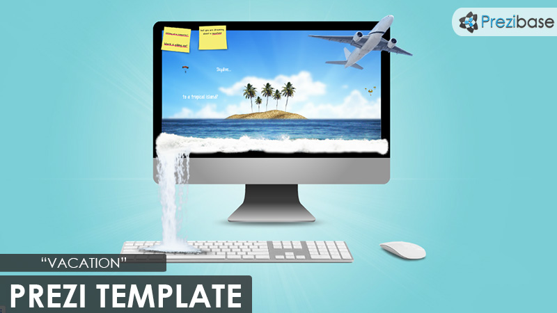 vacation 3d time share beach amazing beautiful prezi template