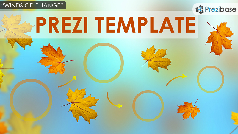winds of change prezi template autumn leafs