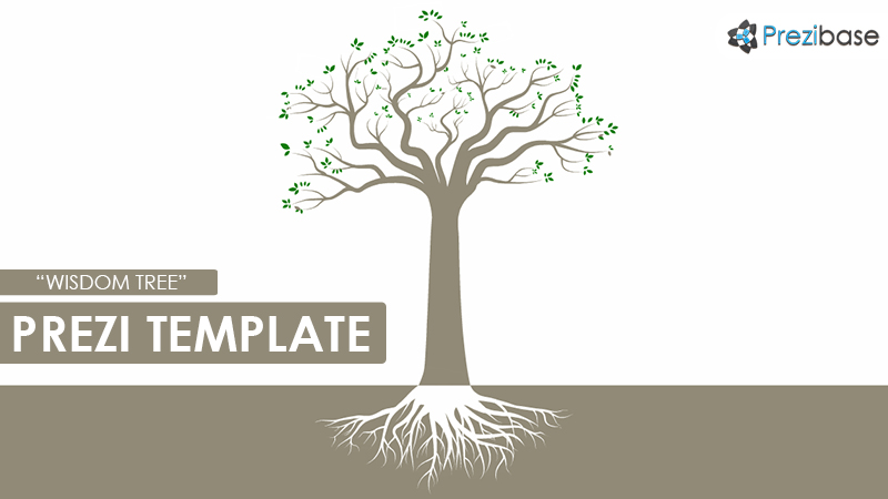wisdom knowledge tree education learning prezi template roots