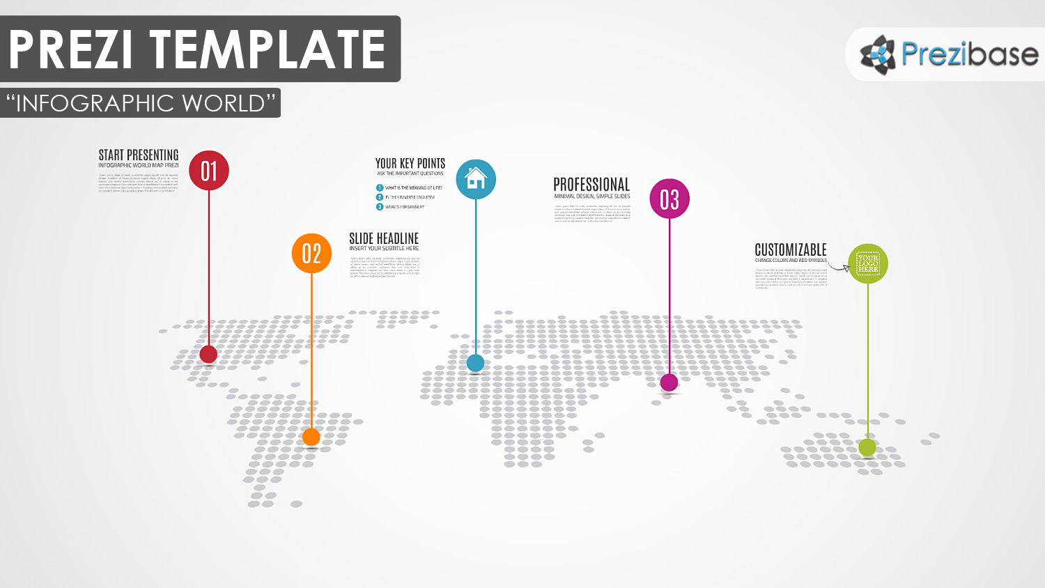 perspective map lines infographic prezi template Infographic dotted squares world map prezi template