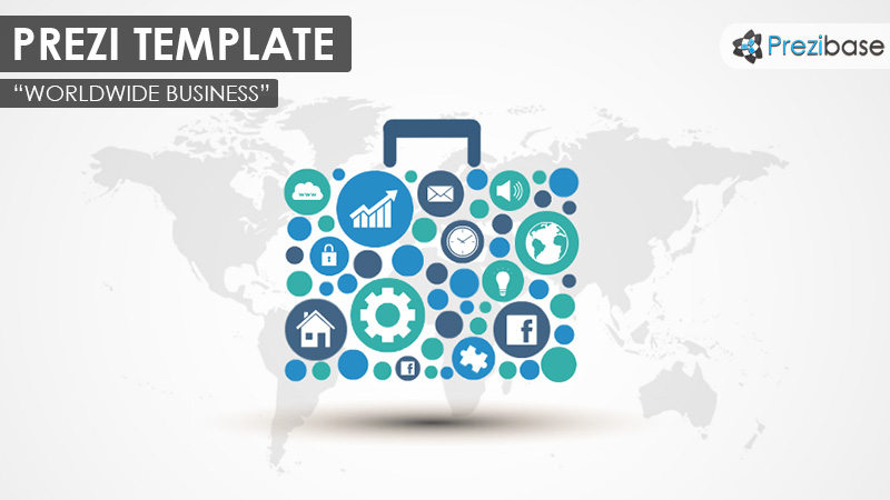 creative business briefcase suitcase prezi template
