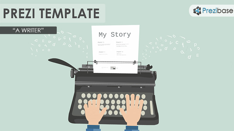 a writer type machine prezi template