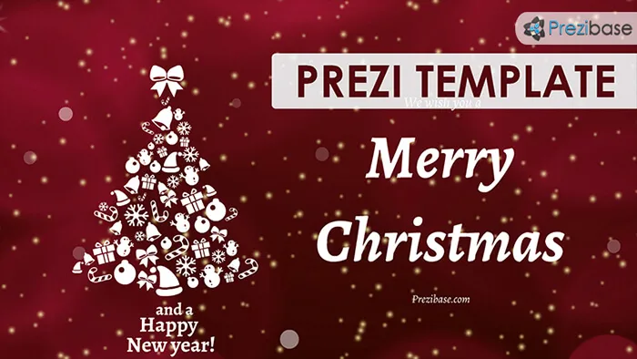Free Christmas ecard prezi template video animated