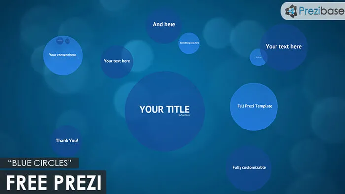 Blue circle simple free prezi template