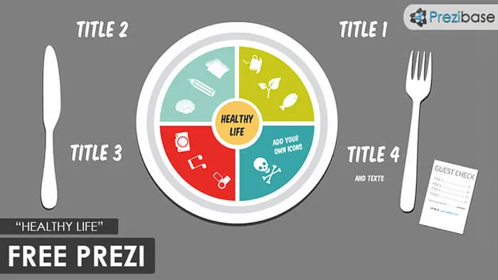 Free food healthcare fitness prezi template