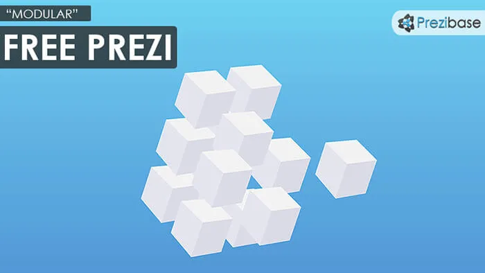 Modular 3D cubes free prezi template