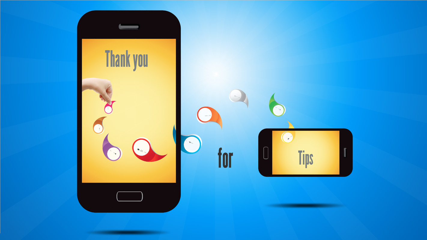 Prezi template with mobile phone concept