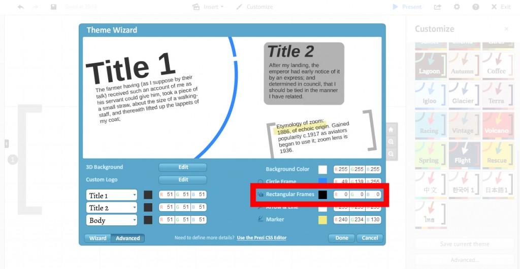 how-to-change-frame-color-in-prezi-advanced