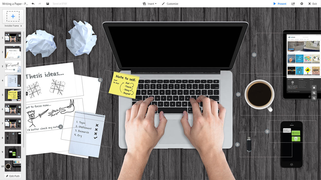 thesis-project-writing-progress-typing-on-laptop-desk-working-prezi-template-for-presentations