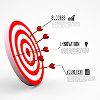 hitting-targets-3D-arrow-darts-goals-business-prezi-template