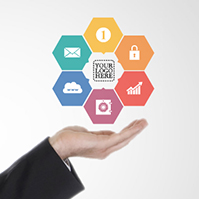businessman-presenting-company-colorful-hexagon-prezi-template