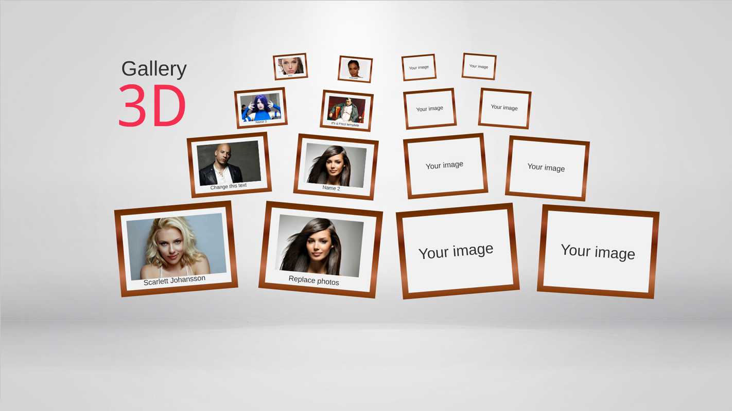 Gallery 3D Prezi template