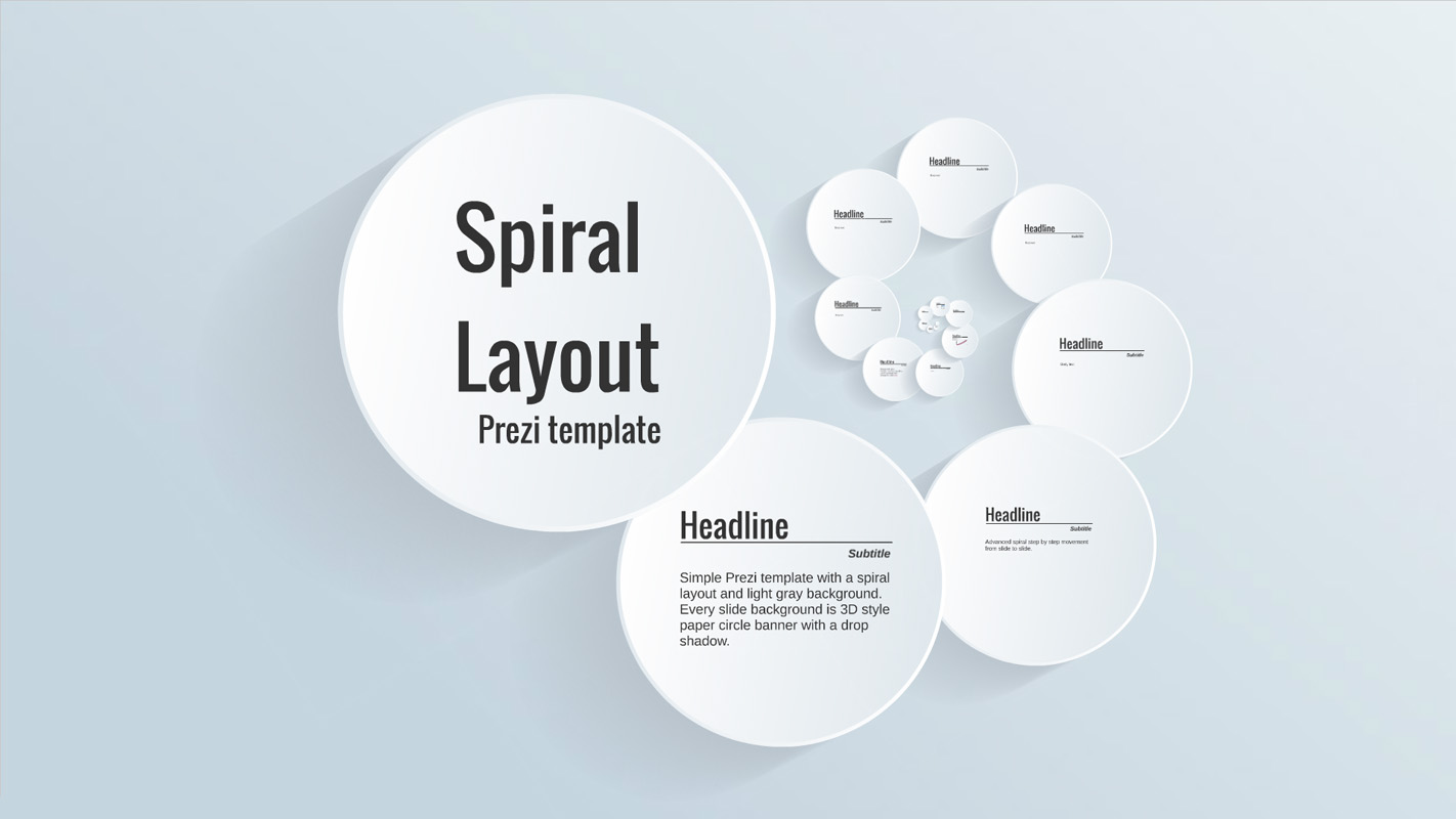 Spiral layout Prezi template Spiral layout Prezi template