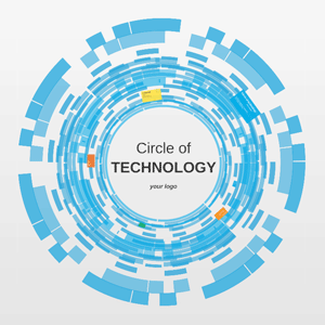 Circle of technology Prezi template