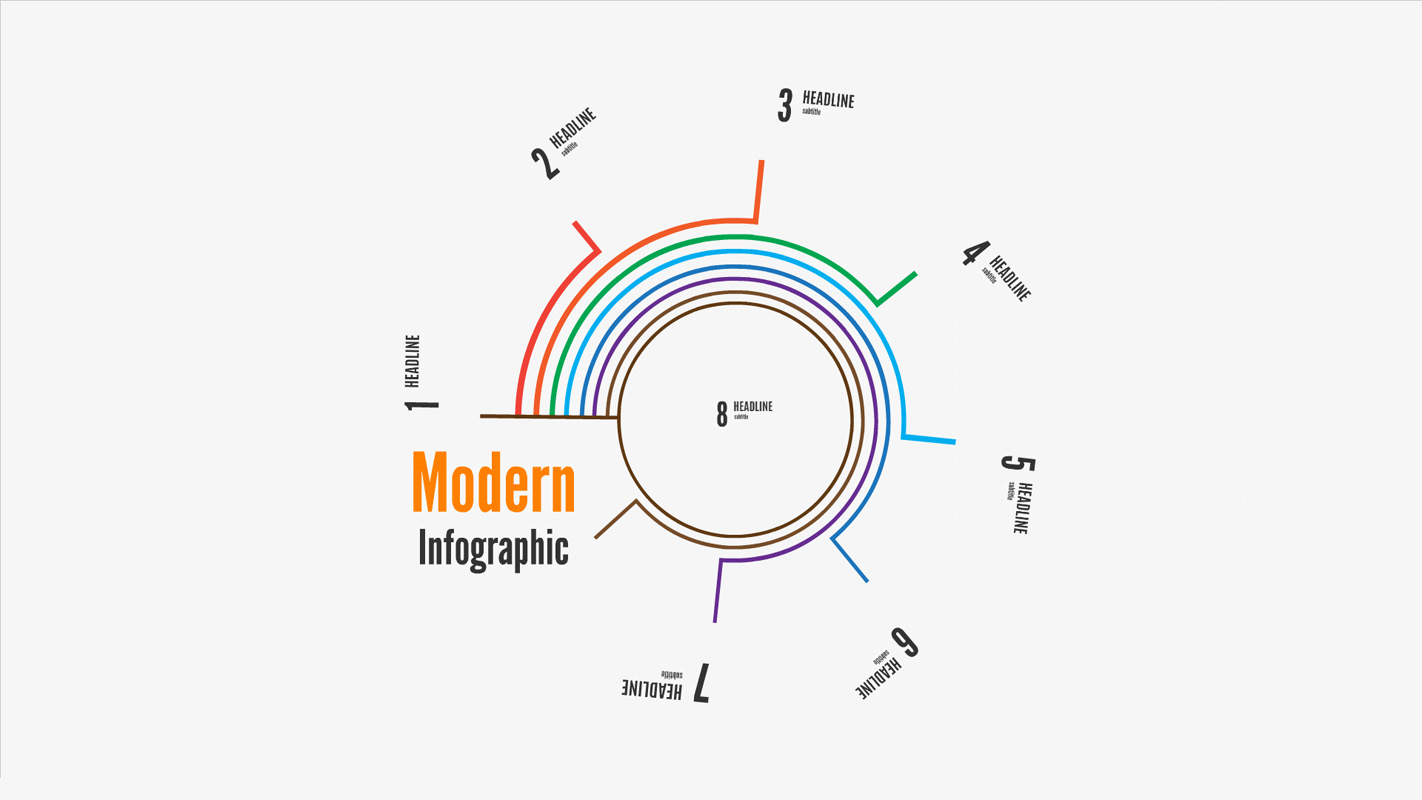 Modern Infographic report Prezi template
