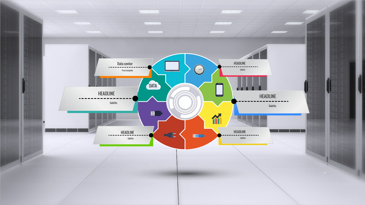 Prezi Template with modern Data center
