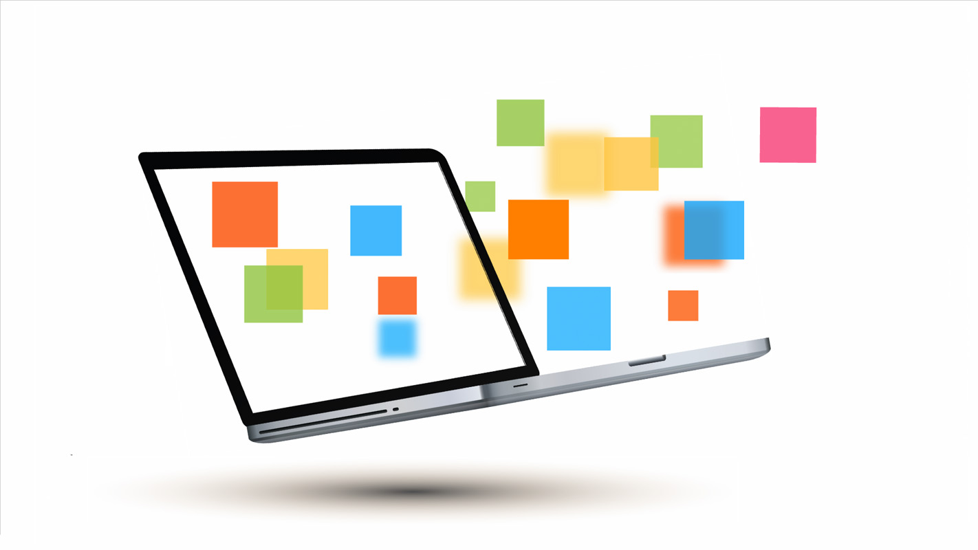 Business laptop Prezi template