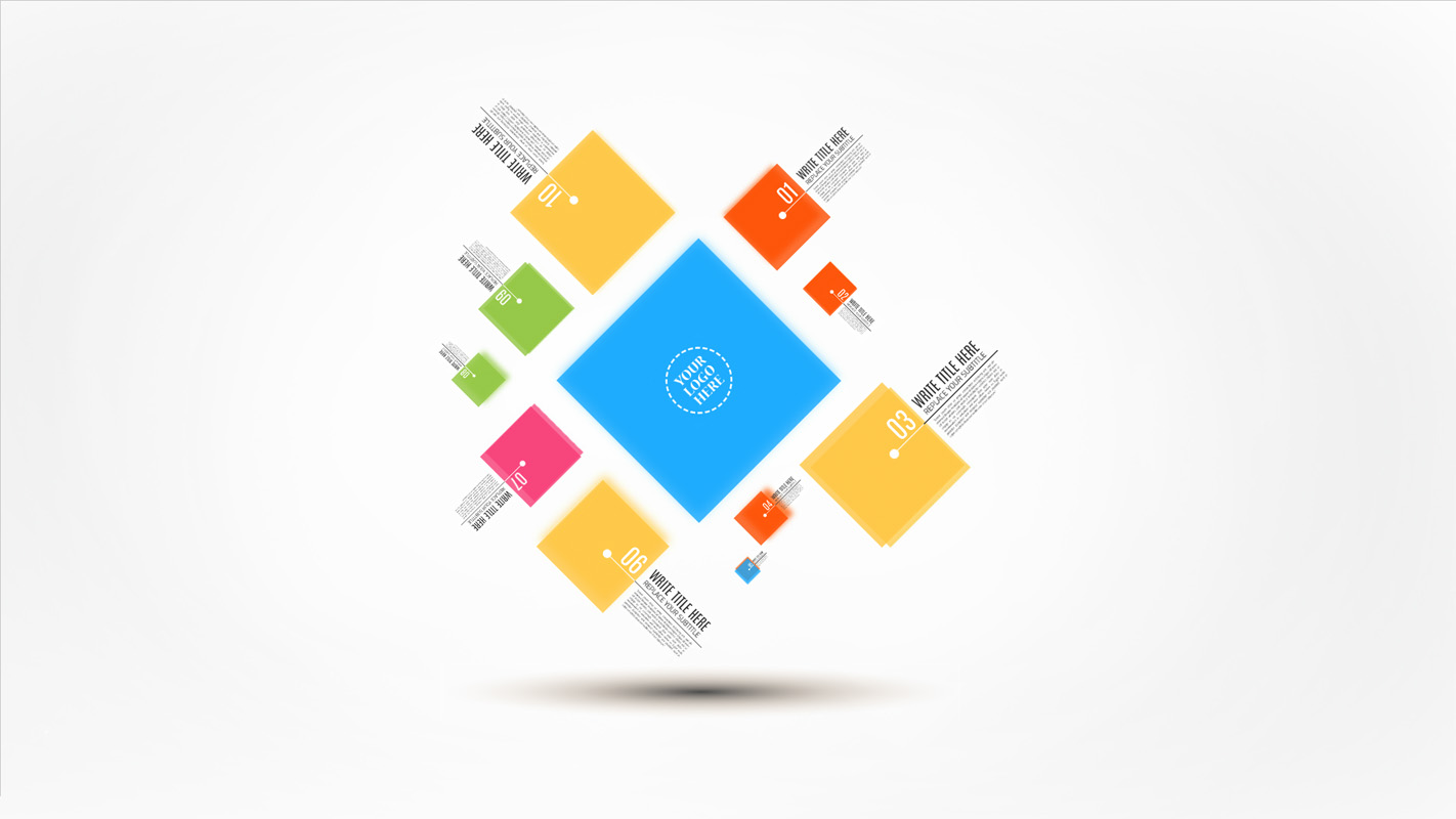 Business squares Prezi template