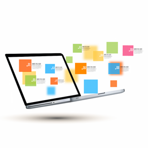 Business laptop Prezi template