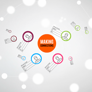 Making connections Prezi template with connecting peoples together