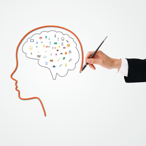 Woman thinking Prezi template