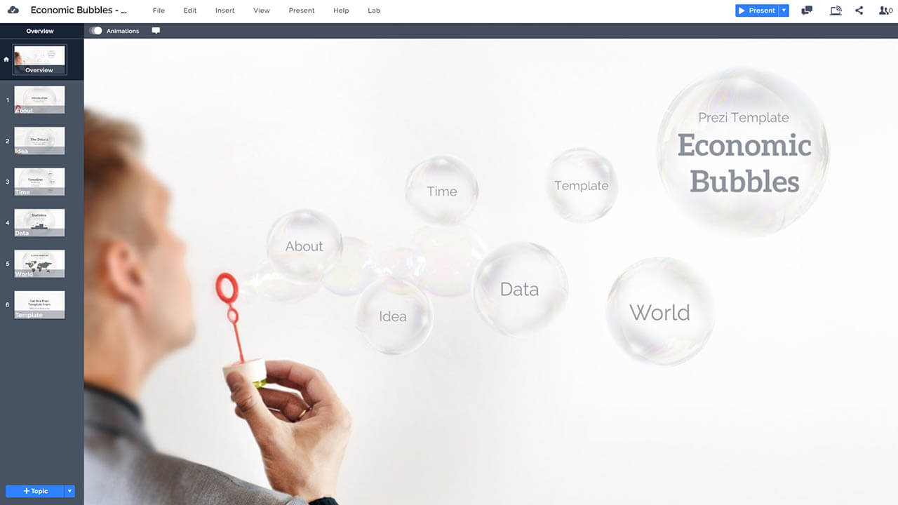 economic-business-bubbles-soap-bubbles-housing-crash-bitcoin-prezi-presentation-template