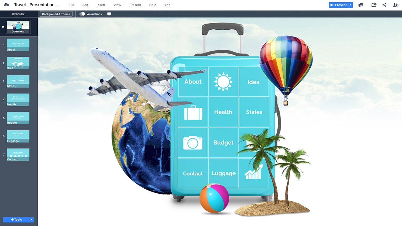 beach resort 3D concept
