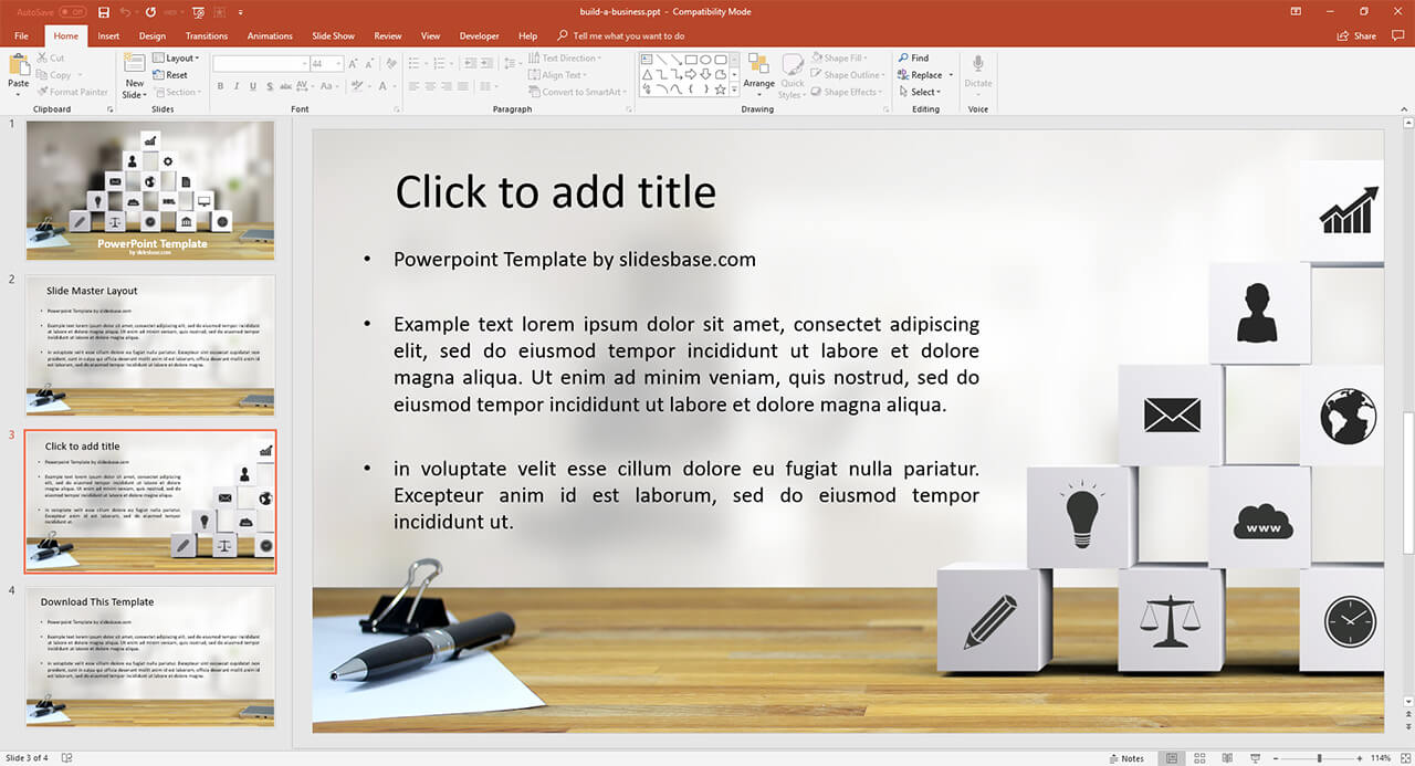 business-blocks-build-a-company-office-desk-squares-cubes-powerpoint-ppt-template