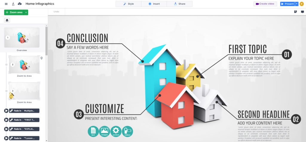real estate 3d infographic template