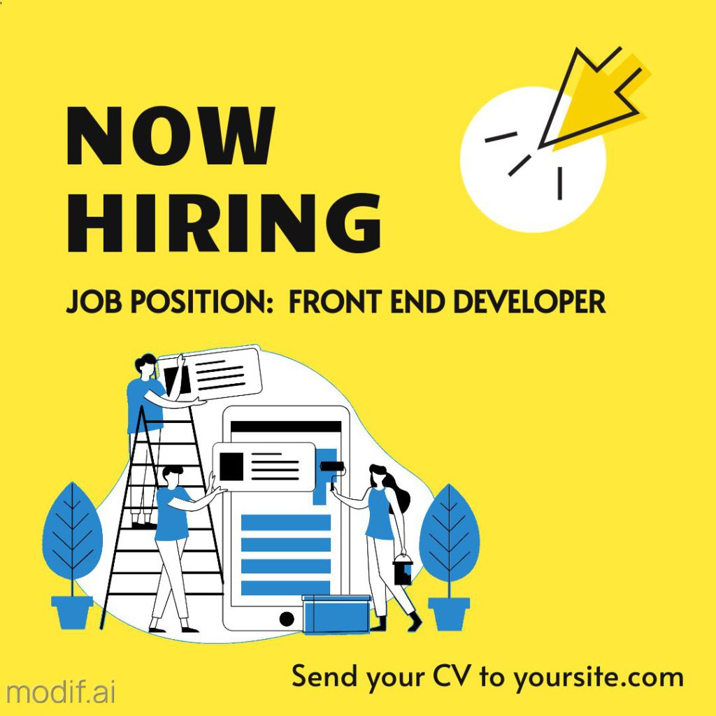 Create a developer hiring design .A good job offer template.