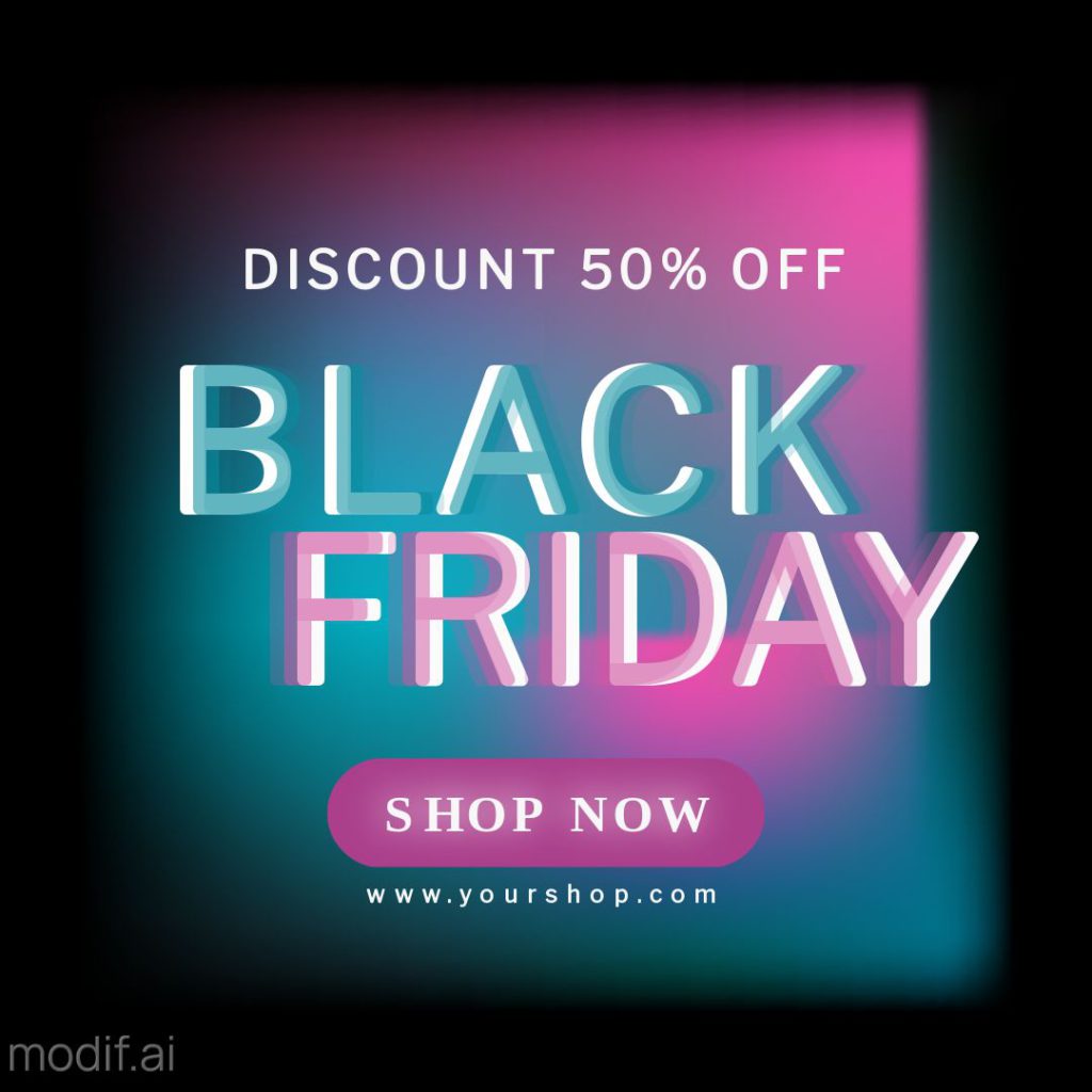 Futuristic Instagram post template featuring turquoise abstract light. Cool Instagram Design Banner Template.