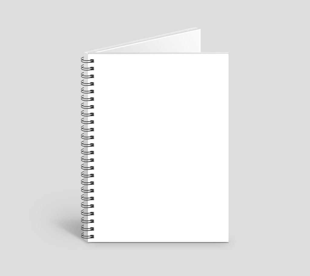 The Wiro notebook stands on a gray background.