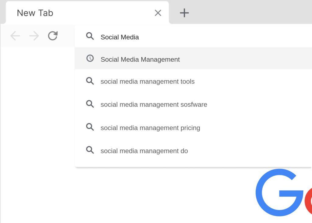 google autocomplete layout mockup