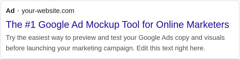 google ad snippet simulator
