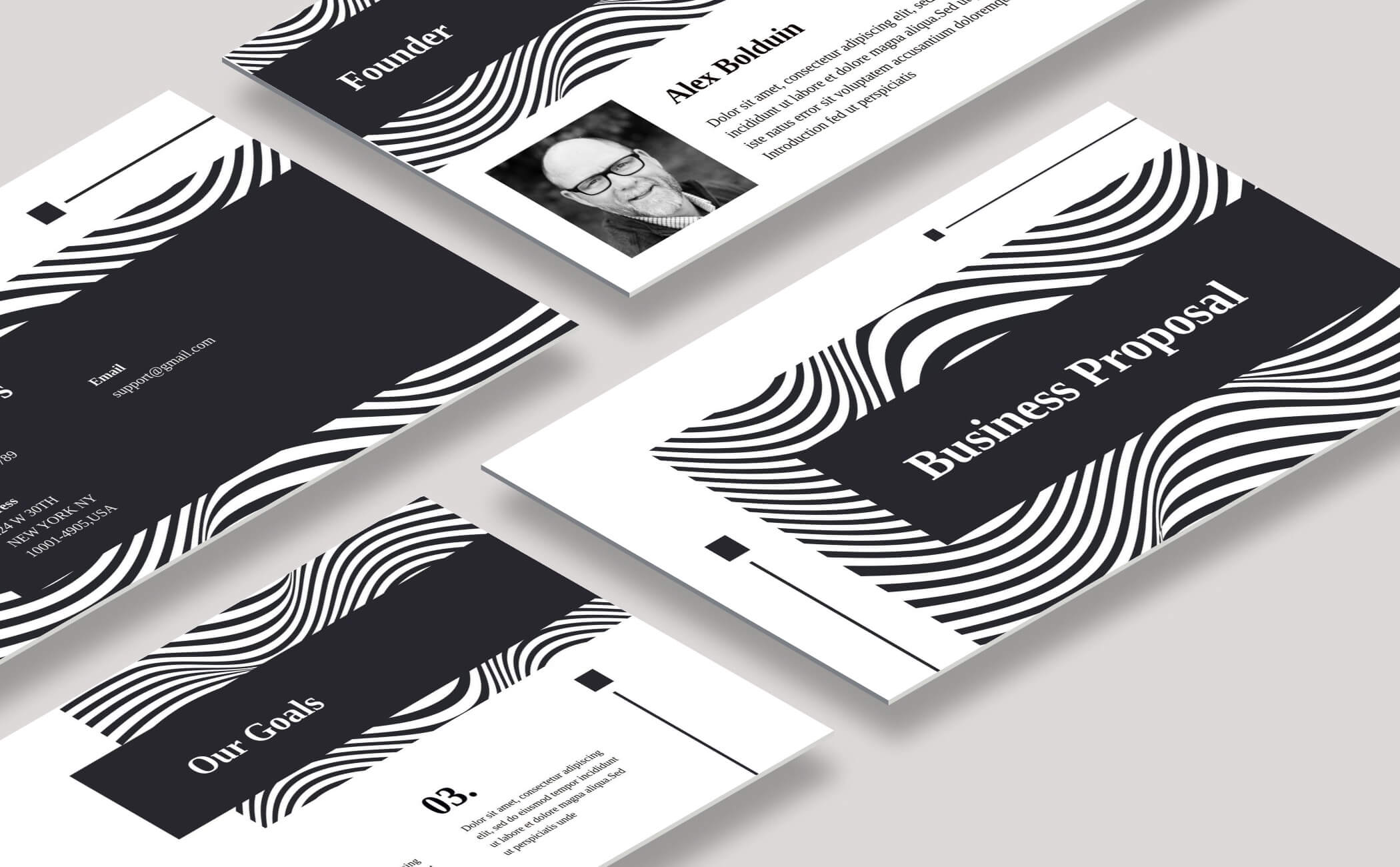 modern black style presentation template