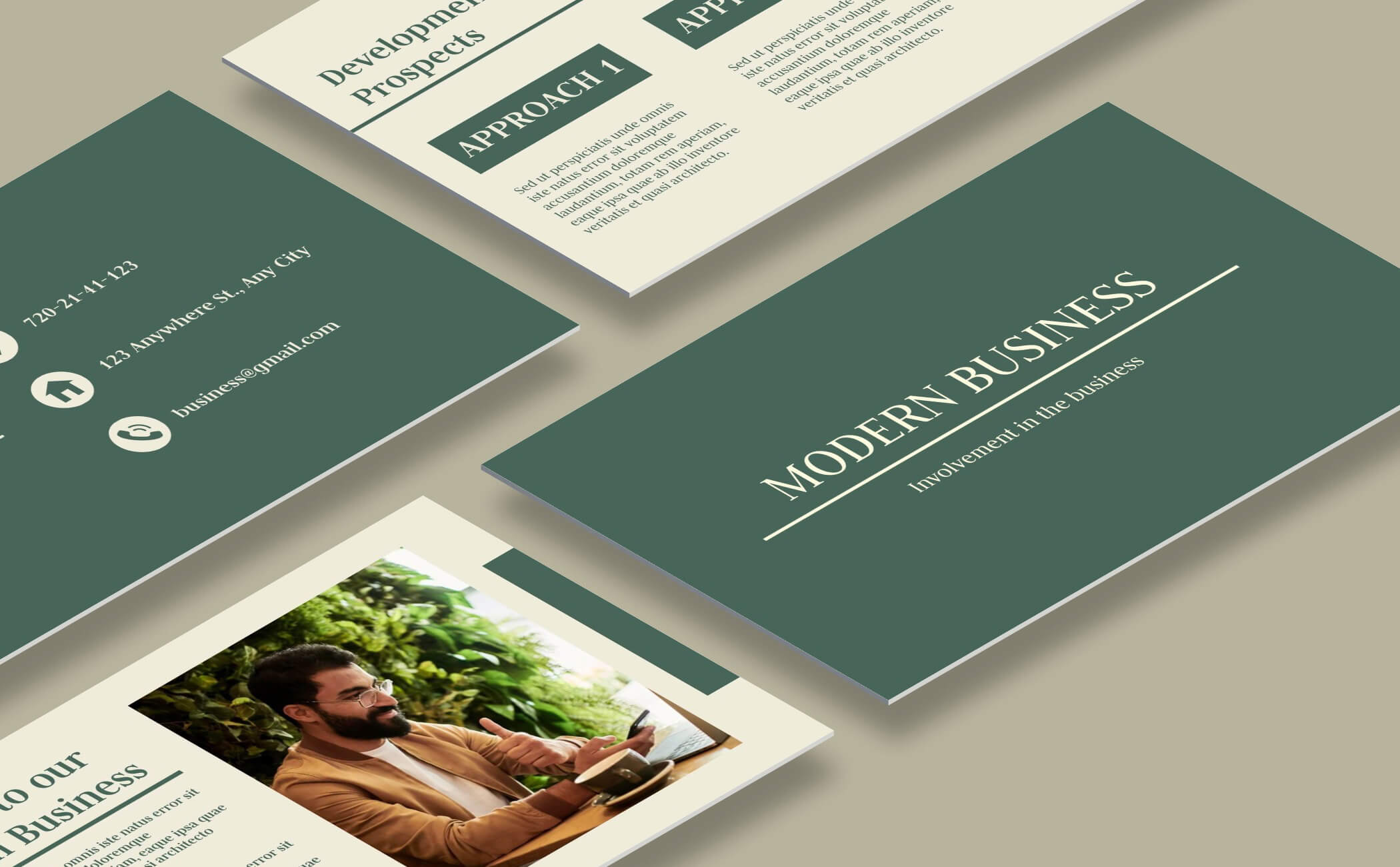 Organic and nature slide deck for business