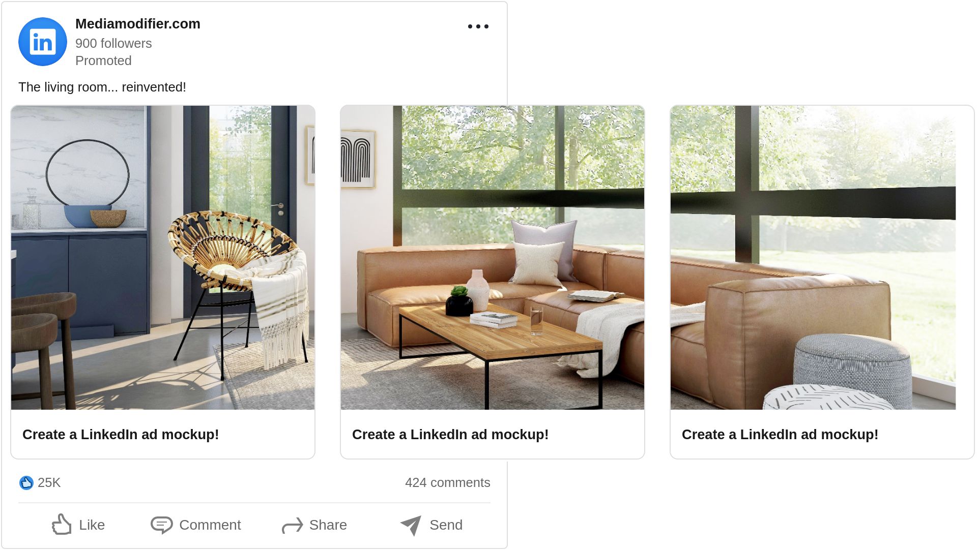 LinkedIn Carousel Full all slides ad Mockup